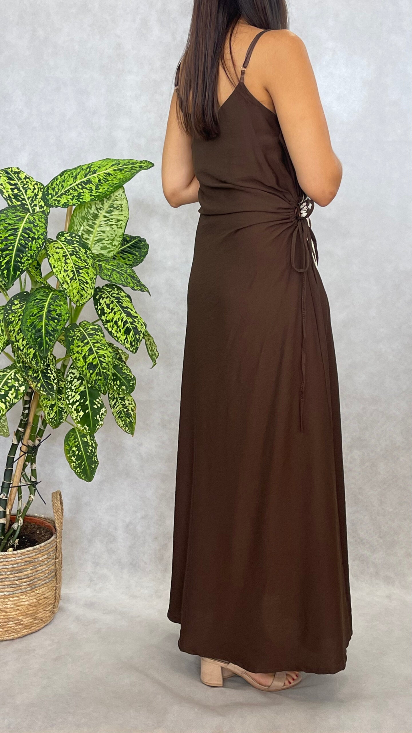 Vestido Paris Castanho / Preto