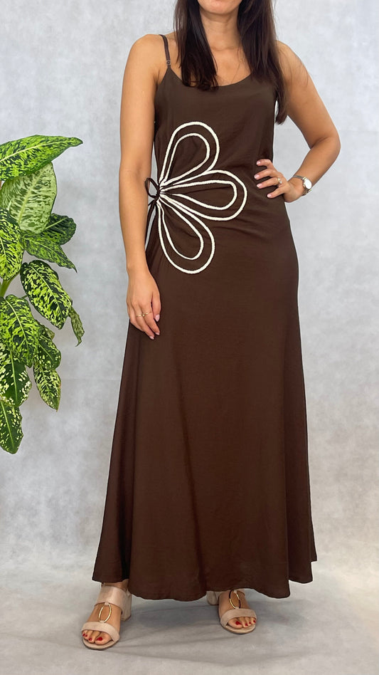 Vestido Paris Castanho / Preto