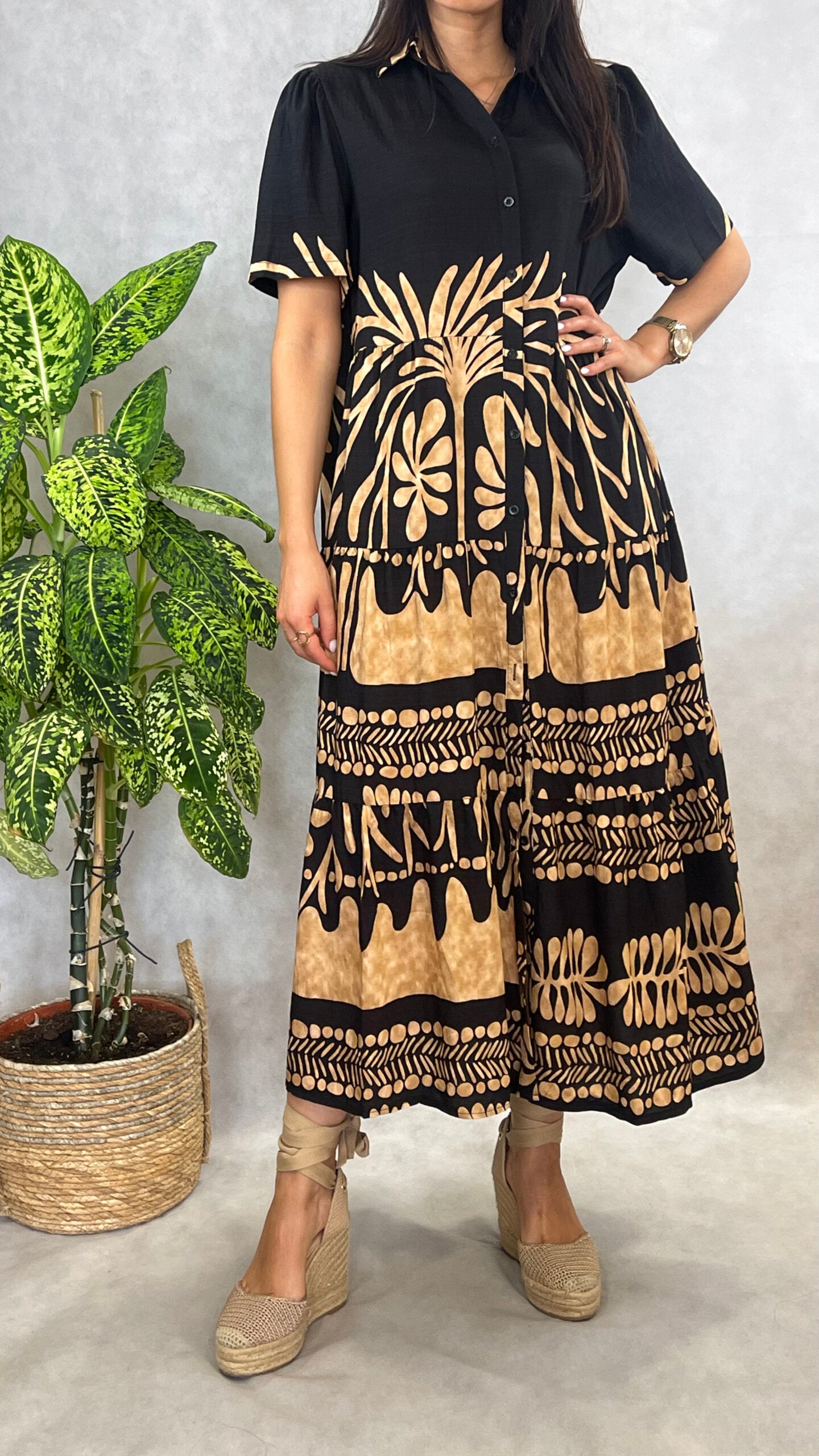 Vestido Dublin Preto/Telha