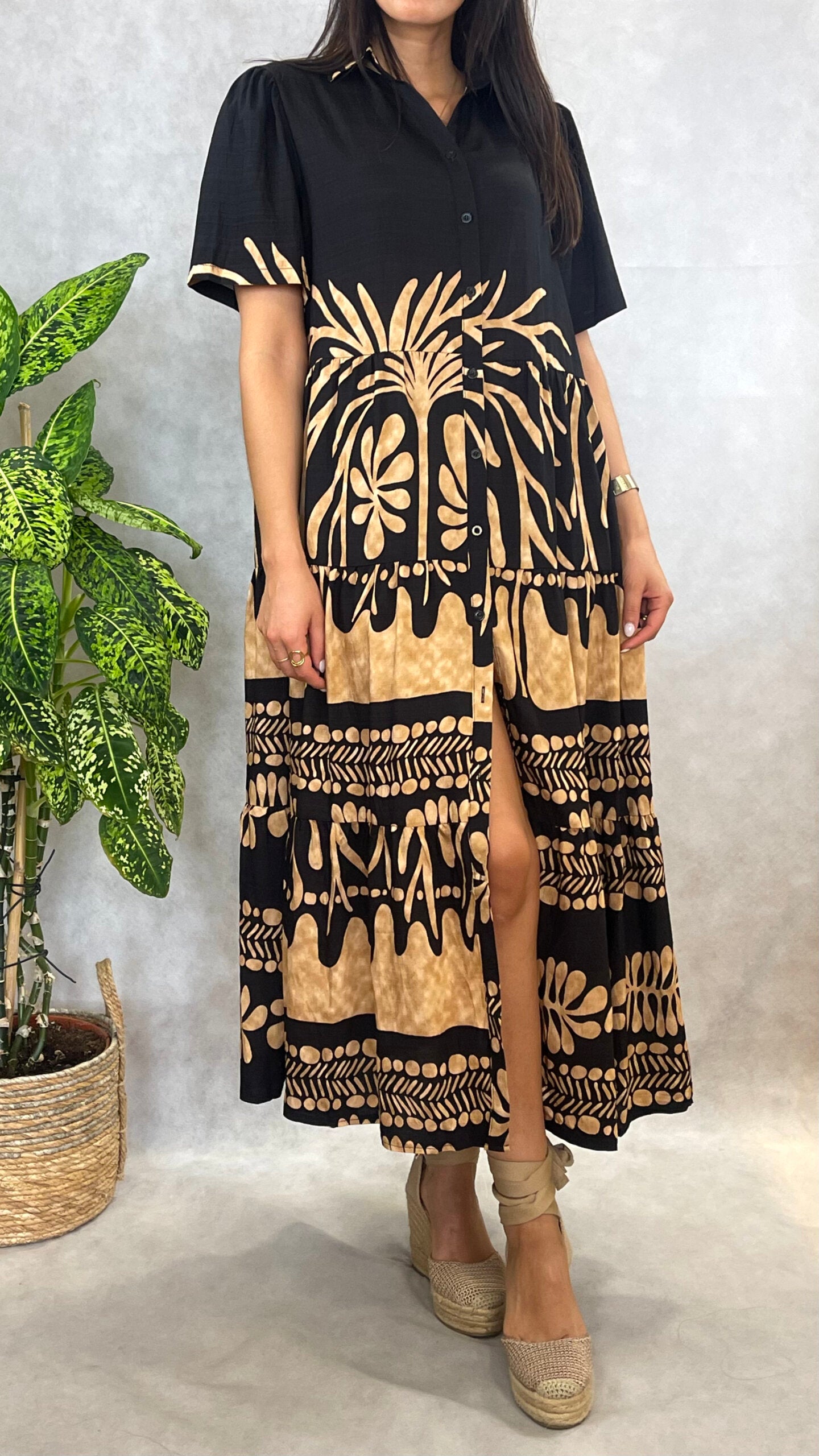 Vestido Dublin Preto/Telha