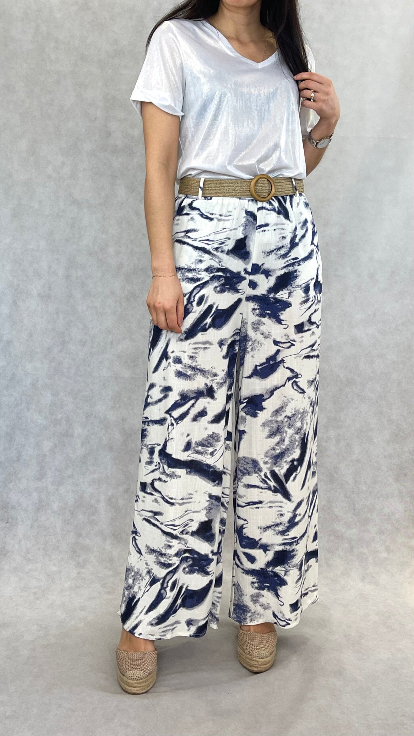 Calças Étnicas Com Cinto