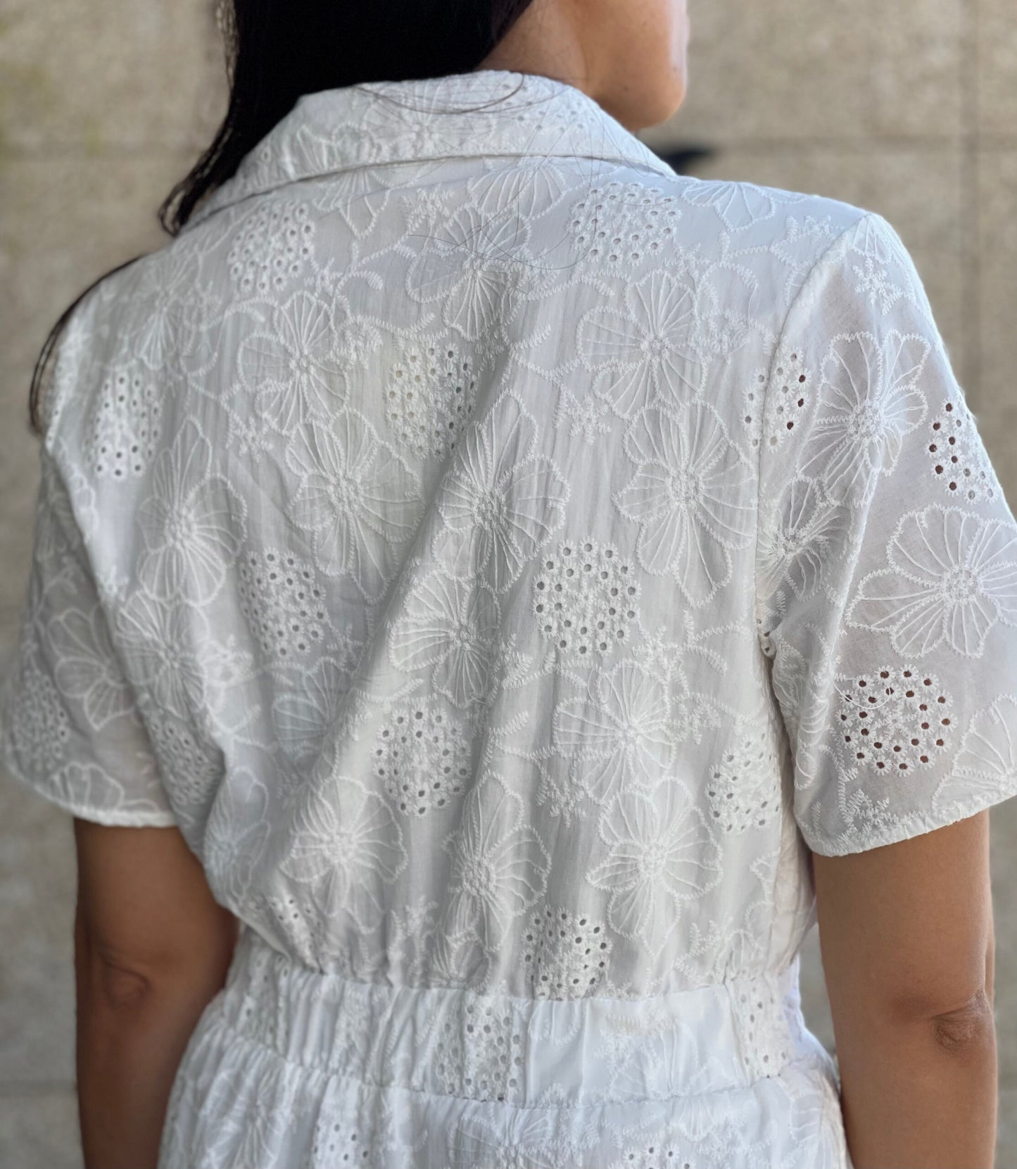 Vestido Branco Bordado Inglês