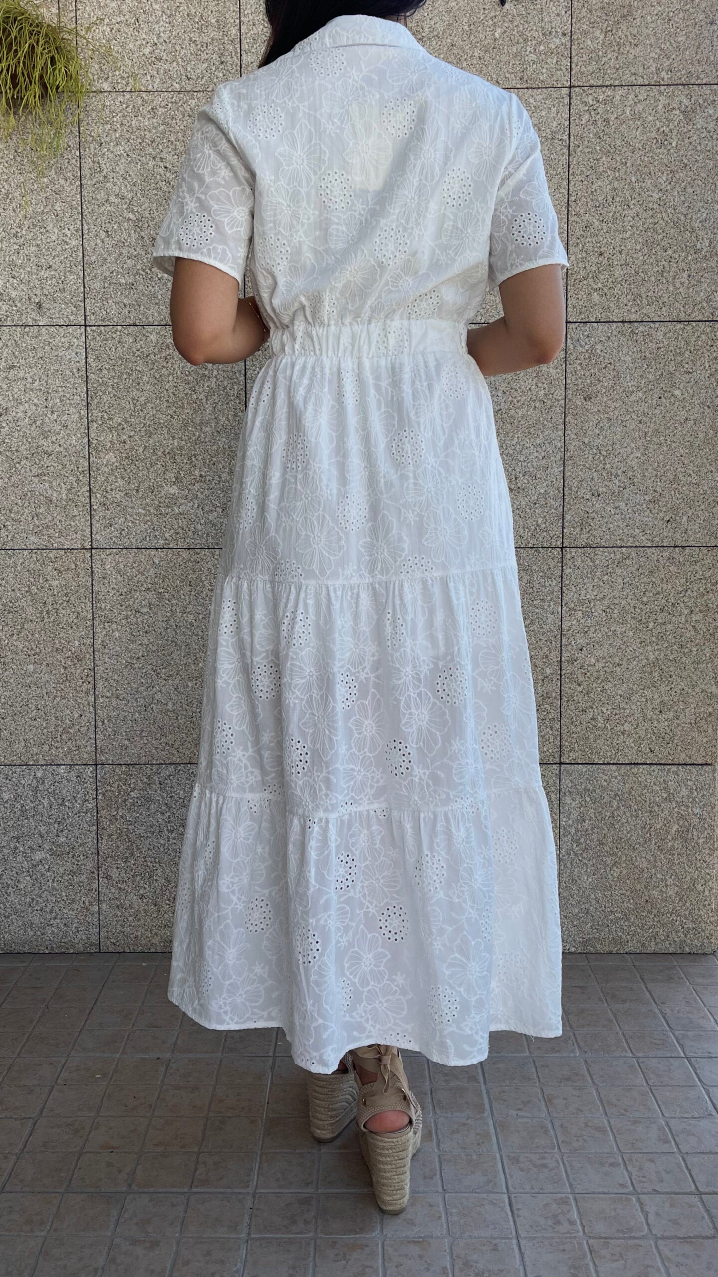 Vestido Branco Bordado Inglês
