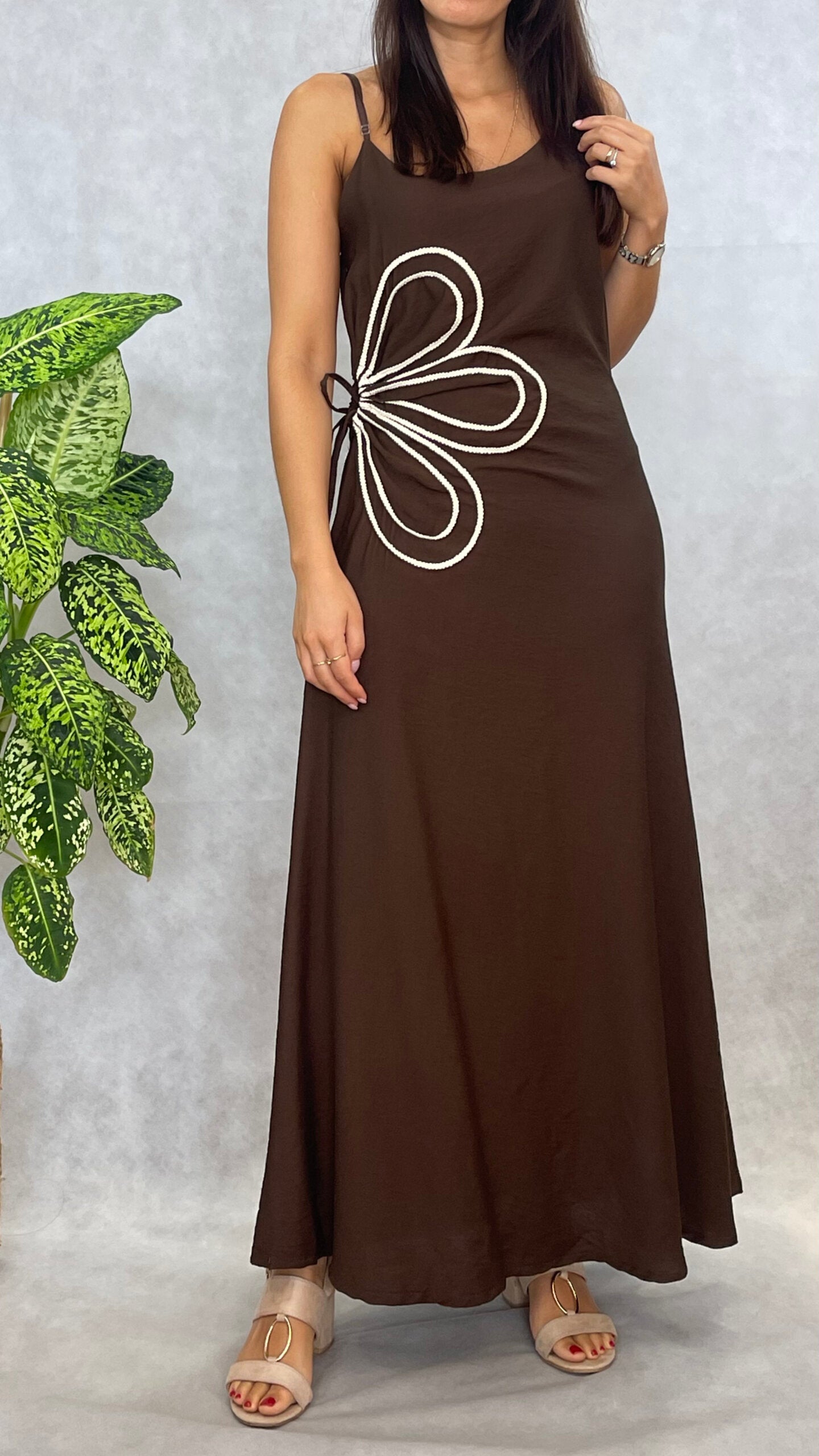 Vestido Paris Castanho / Preto