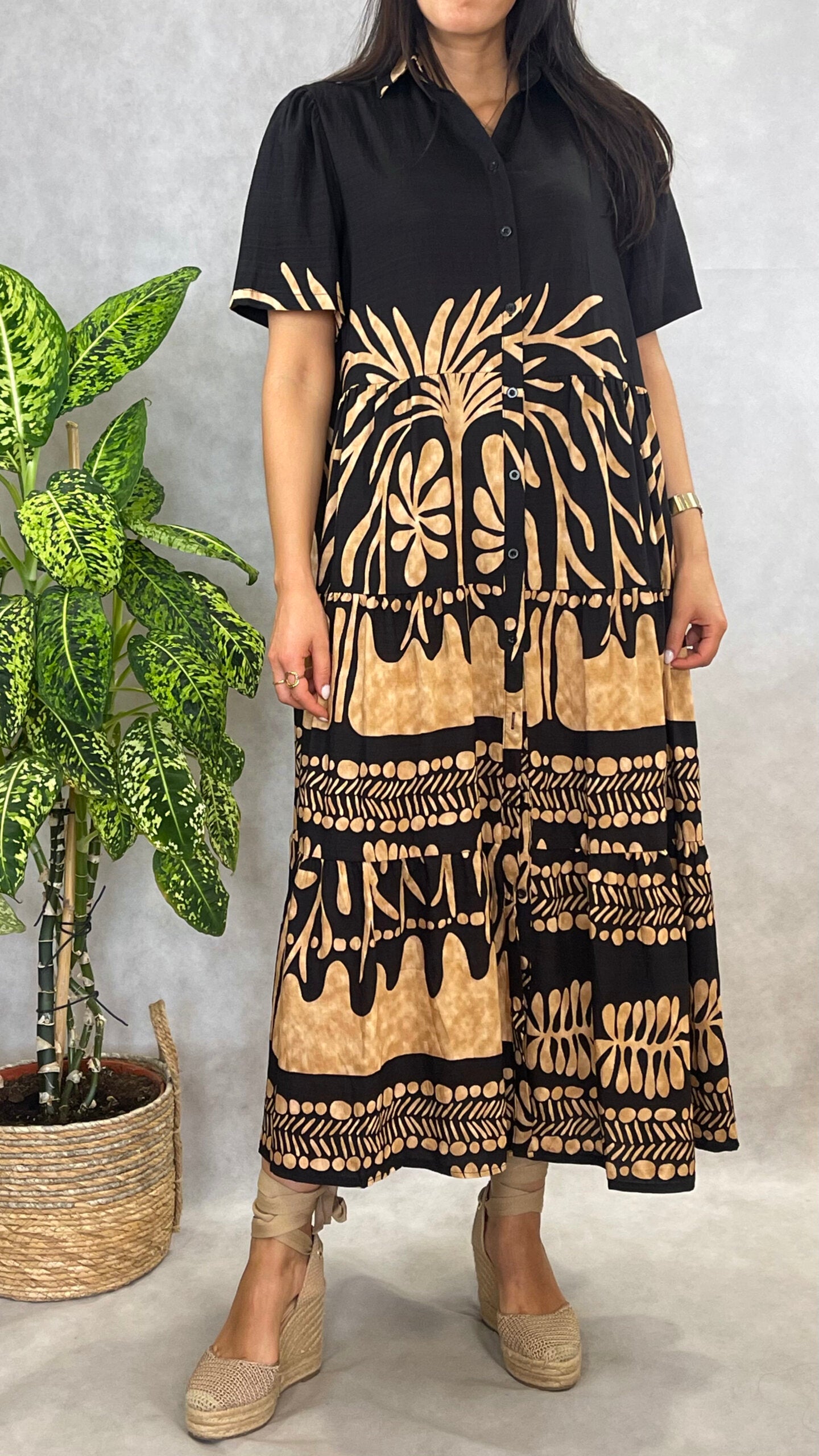 Vestido Dublin Preto/Telha