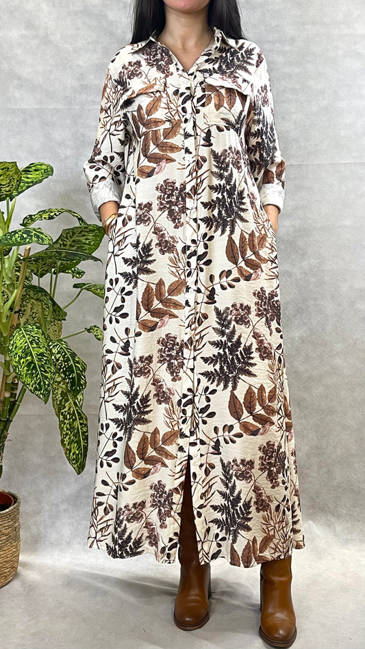 Vestido Noah Tons Castanho