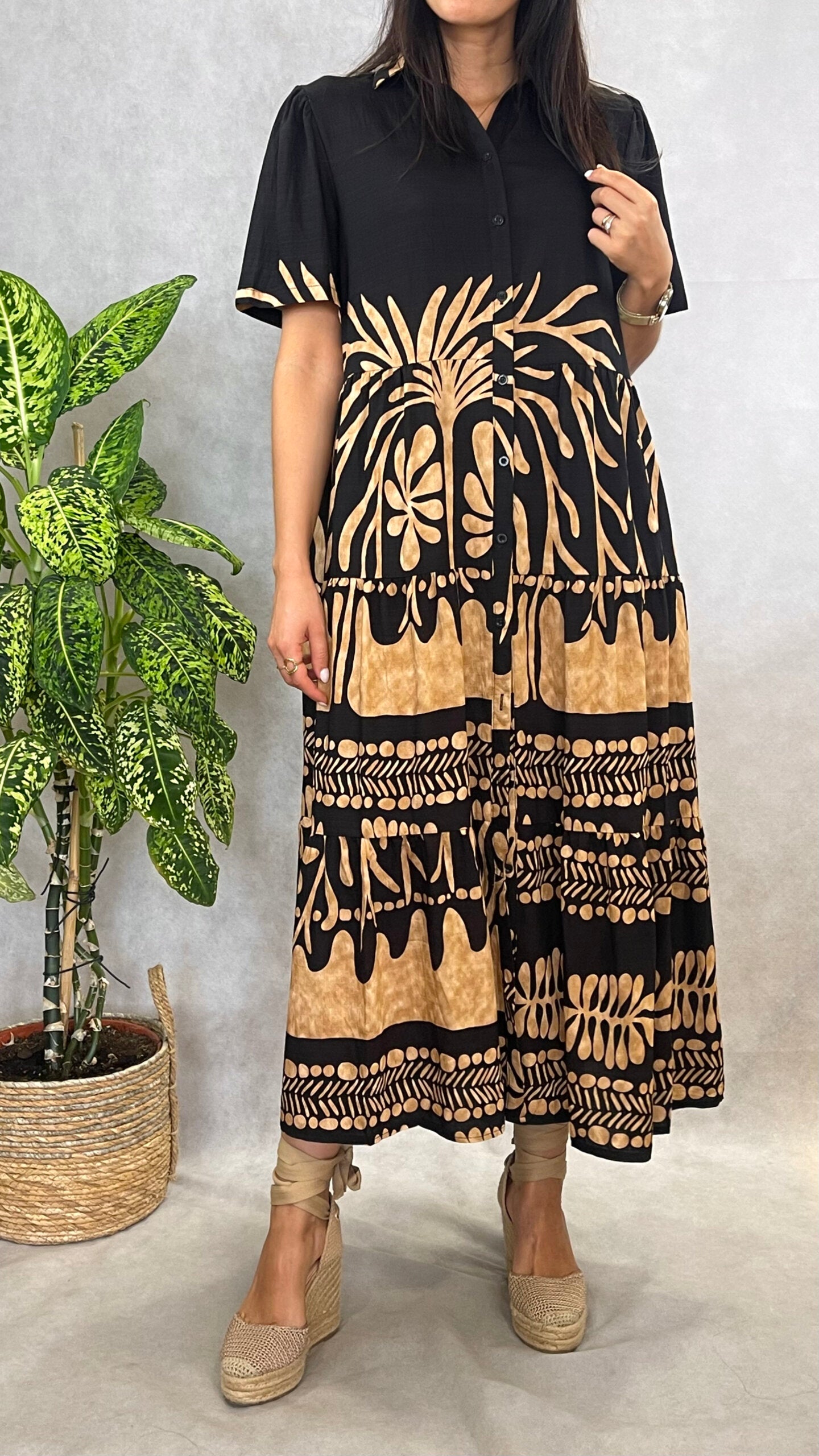 Vestido Dublin Preto/Telha