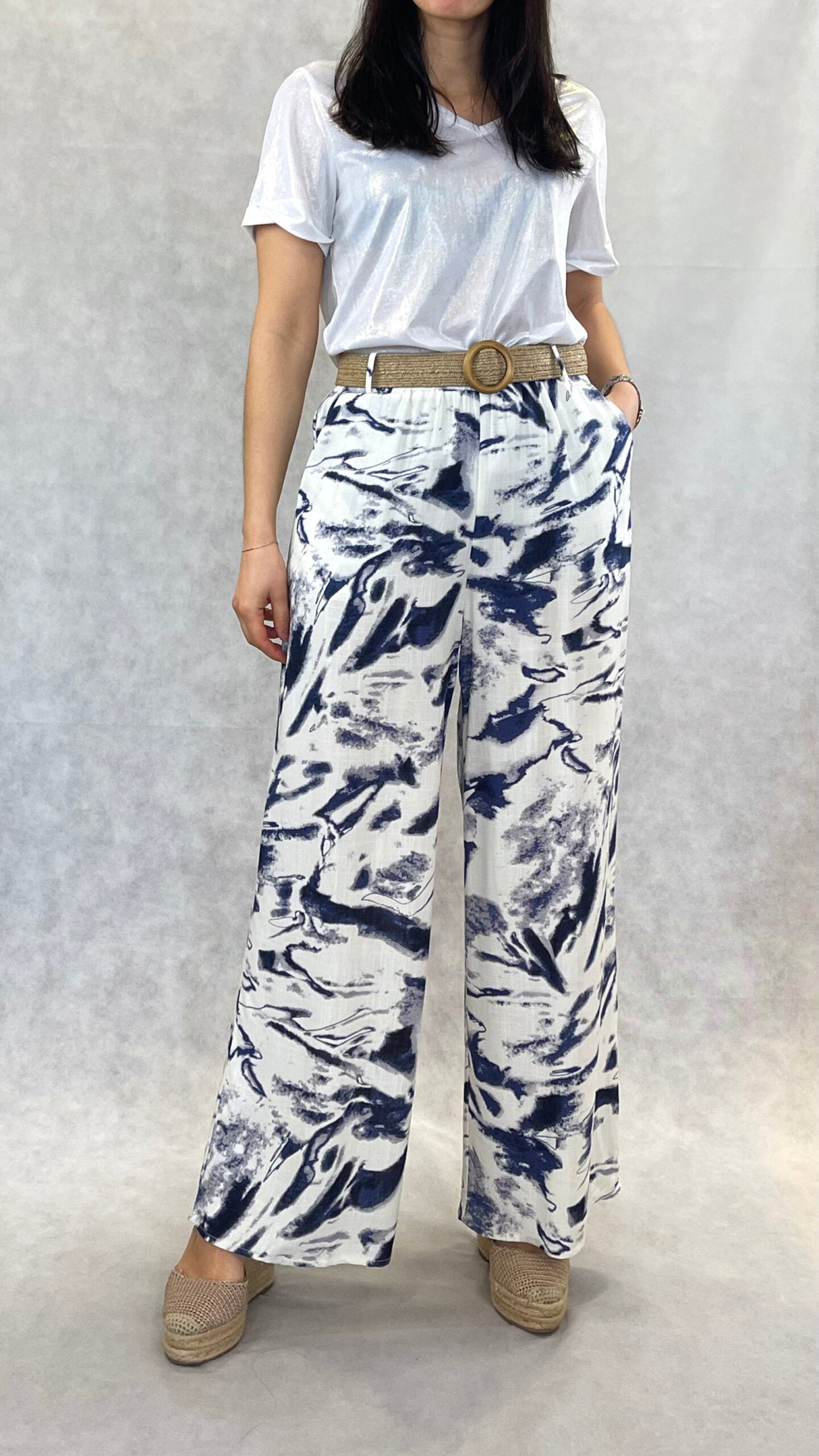 Calças Étnicas Com Cinto