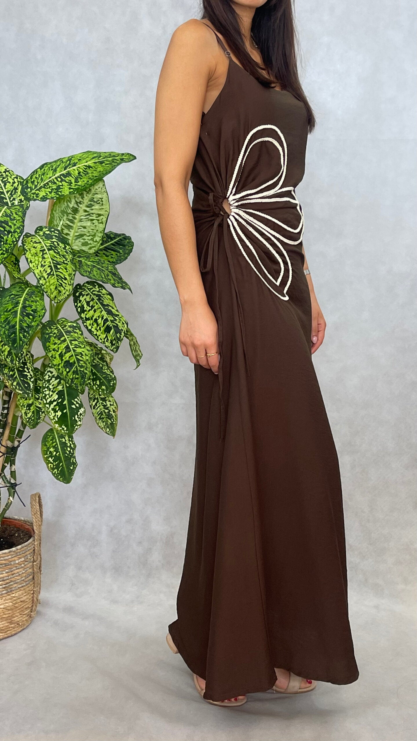 Vestido Paris Castanho / Preto