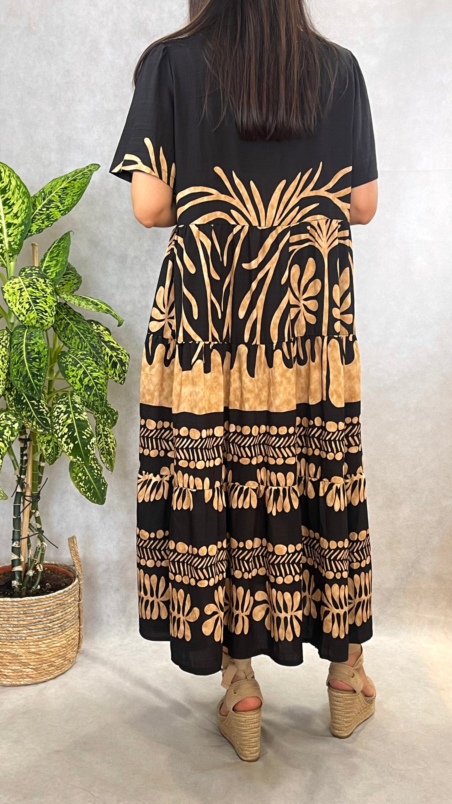 Vestido Dublin Preto/Telha