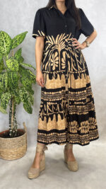 Vestido Dublin Preto/Telha - Image 3