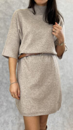 Vestido Malha Bege - Image 2