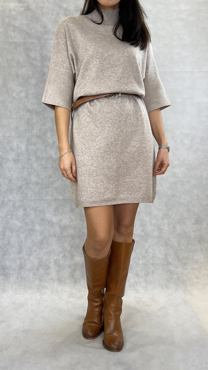 Vestido Malha Bege - Image 6
