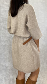 Vestido Malha Bege - Image 3