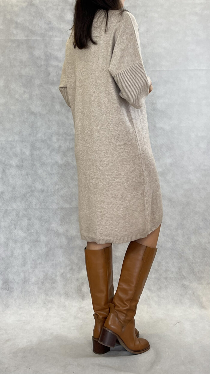 Vestido Malha Bege - Image 8